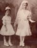 Marthe Ferran on Solemn Communion Day with younger sister Rose Ferran